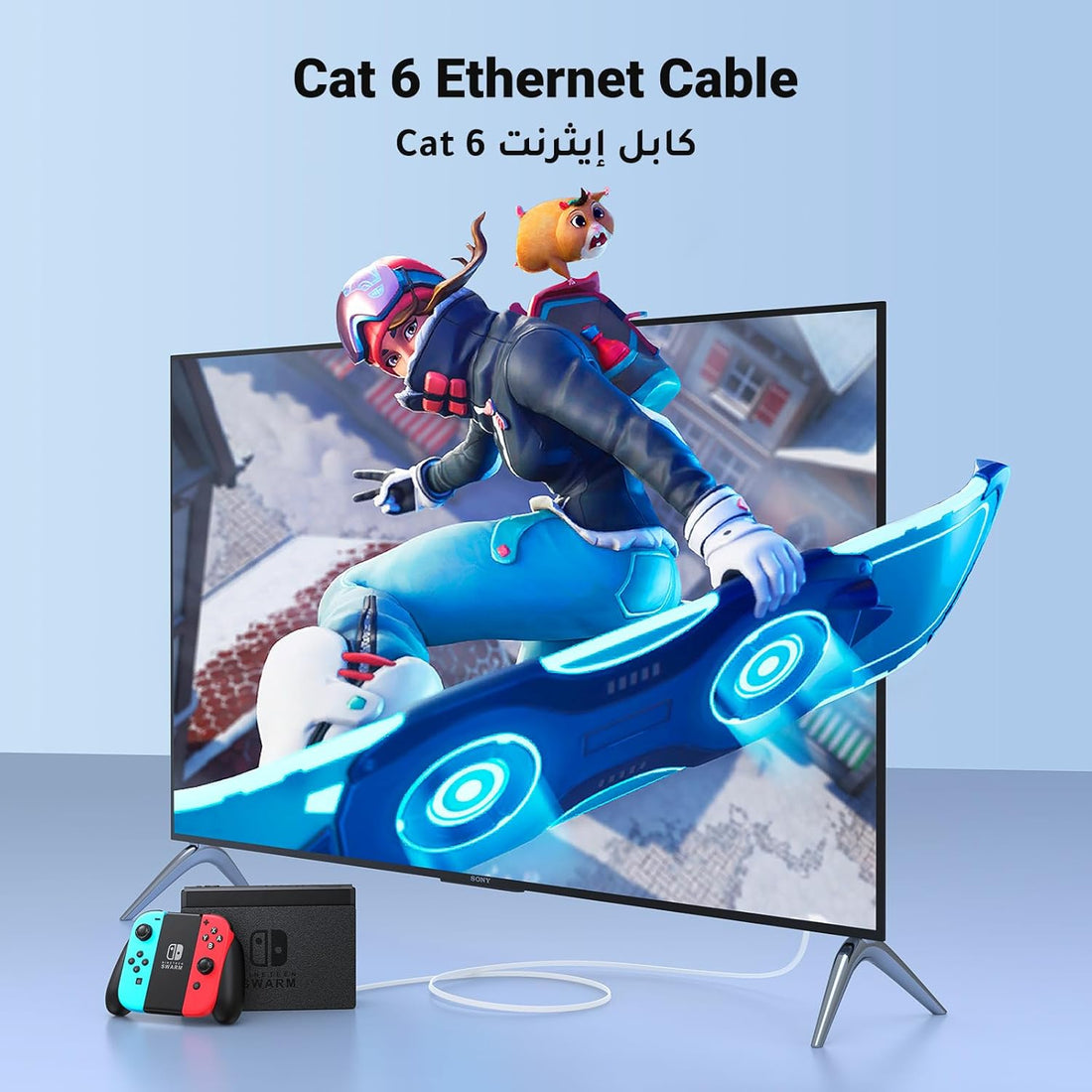 UGREEN Ethernet Cable Cat6 10M Gigabit Flat Network Coed 1000Mbps High-Speed Shielded Internet Cable RJ45 Ethernet Wire Patch Compatible for Laptop