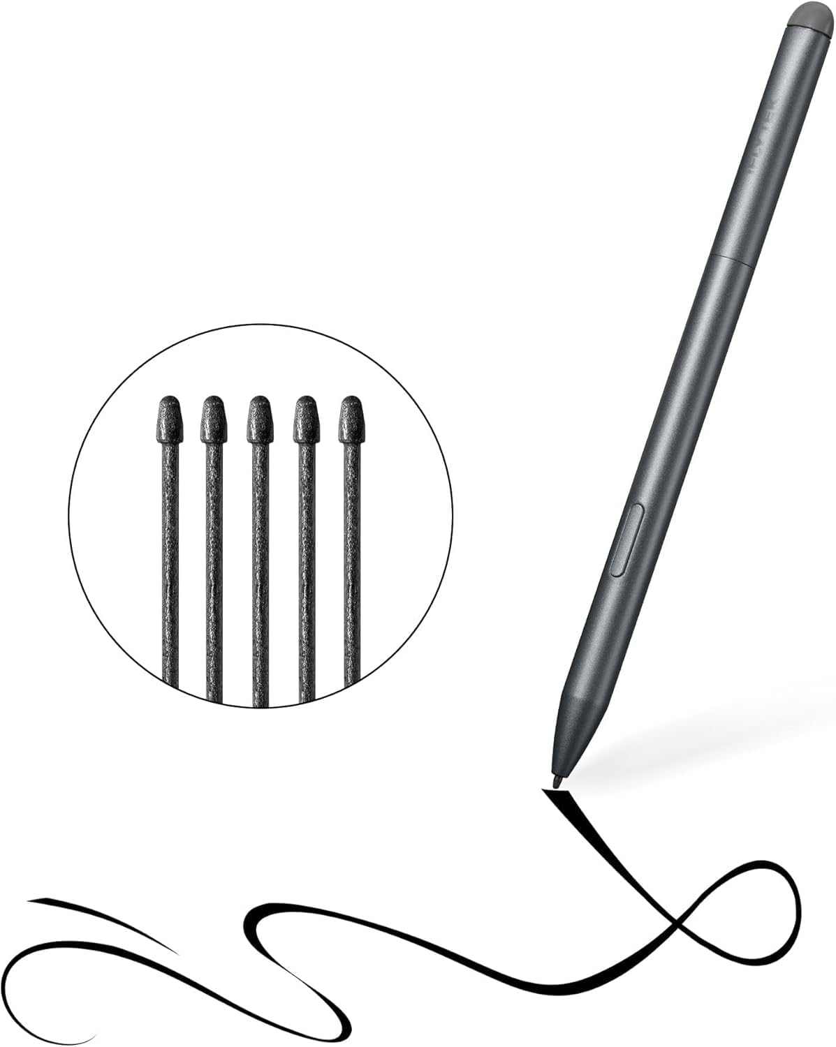 5Pcs Premium Felt Tip Pen Refills for iFLYTEK AINOTE Air 2 Stylus Pen, with Built-in Tool for Easy Installation and Removal