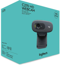 Logitech C270 Webcam 3 MP 1280 x 720 pixels USB 2.0 Black – Webcams (3 MP, 1280 x 720 pixels, 720p, USB 2.0, Black, Clip)