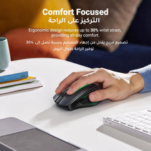 UGREEN Wireless Mouse, 2.4G Ergonomic Optical Mouse, 4000 DPI, 5 DPI Adjustable, 5 Buttons, Silent Click USB Computer Mice for Laptop, PC, Chromebook, Notebook, 15M Wireless Connection Mice Black