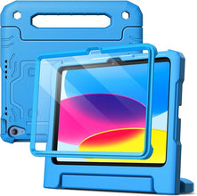 JETech Kids Case for iPad (A16) 11th/10th Generation (2025/2022) with Built-in Screen Protector, Shockproof Full-Body Handle Stand Tablet Protective Cover (Plum)