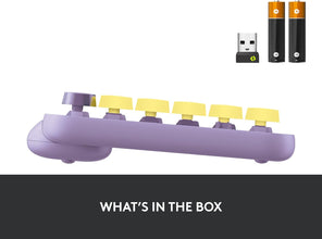 Logitech Pop Keys Mechanical Wireless Keyboard With Customizable Emoji Keys, Durable Compact Design, Bluetooth Or Usb Connectivity, Multi Device, Os Compatible, Arabic Keyboard Daydream, Mint