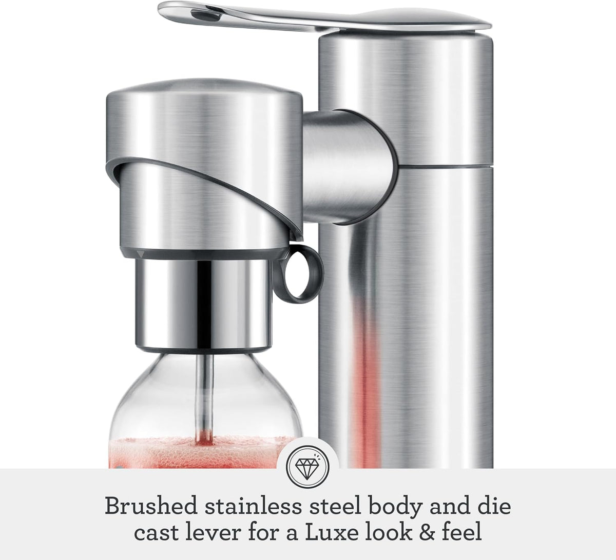 Breville the InFizz™ Fusion Sparkling Beverage Carbonator, BCA800BSS, Brushed Stainless Steel