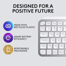 Logitech MX Keys Mini Minimalist Wireless Illuminated Keyboard, Compact, Bluetooth, Backlit, USB-C, Compatible with Apple macOS, iOS, Windows, Linux, Android, Metal Build, US Intl Layout - Pale Grey