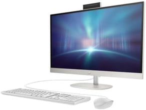 HP 2023 Newest All-in-One 27-inch Touchscreen Desktop, 13th Generation Intel Core i7-1355U processor|16GB DDR4 RAM|1TB M.2 SSD| Intel® Iris® Xᵉ Graphics| Windows 11 Pro - Shell White(UPGRADE)