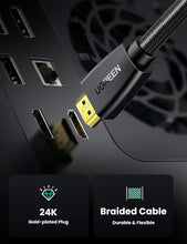UGREEN HDMI Cable 4K 2M HDMI 2.0 18Gbps High-Speed 4K@60Hz Video Wire Ultra HD 3D 4K Cord Braided Compatible with MacBook Pro UHD TV Nintendo Switch Xbox Playstation PS5/4 PC Laptop