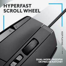 Logitech G Logitech G502 X Wired Gaming Mouse - LIGHTFORCE hybrid optical-mechanical primary switches, HERO 25K gaming sensor, compatible with PC - macOS/Windows - Black