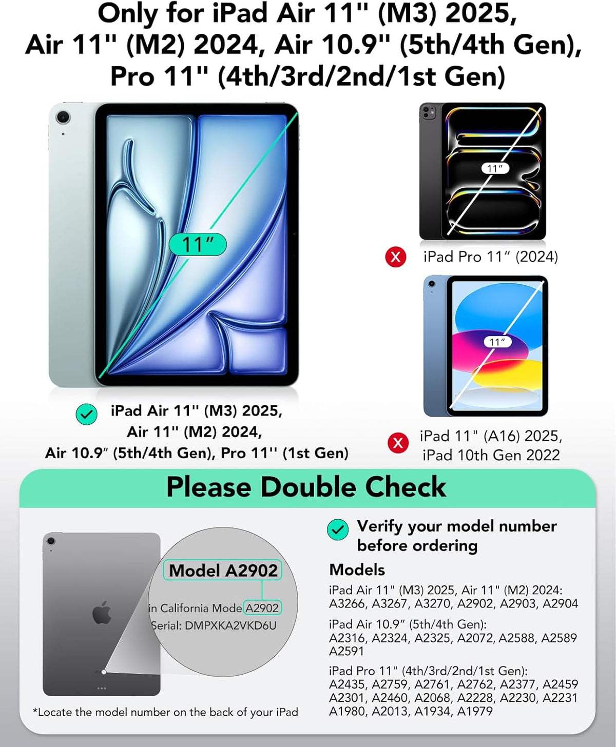 ESR iPad Air 11 inch Case with Keyboard (M3/M2, 2025/2024), iPad Pro 11 (4th/3rd/2nd/1st Gen) & iPad Air 5th/4th Magic Case, Easy-Set Floating Cantilever Stand, Precision Multi-Touch Trackpad, Black