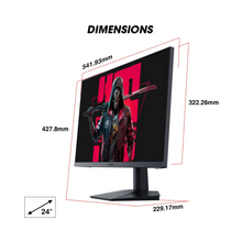 KOORUI Monitor Gaming, 24 Inch Computer Screen HDMI, 165Hz, 1080p, Compatible Eye Care, VESA Wall Mountable (FHD 1920x1080, DisplayPort) Black