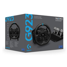 Logitech G923 Racing Wheel and Pedals, TRUEFORCE up to 1000 Hz Force Feedback, Responsive Driving Design,  for PS5, PS4, PC, Mac - Black