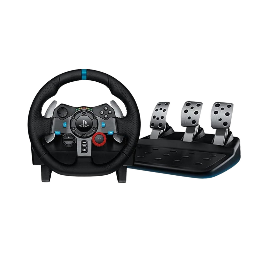 Logitech G29 Driving Force Racing Wheel And Floor Pedals, Real Force Feedback, Leather Steering Wheel Cover- Black & Driving Force Racing Shifter For G29 And G920 Driving Force Racing Wheels, Black