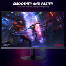 KOORUI Monitor Gaming, 24 Inch Computer Screen HDMI, 165Hz, 1080p, Compatible Eye Care, VESA Wall Mountable (FHD 1920x1080, DisplayPort) Black