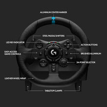 Logitech G923 Racing Wheel and Pedals, TRUEFORCE up to 1000 Hz Force Feedback, Responsive Driving Design,  for PS5, PS4, PC, Mac - Black