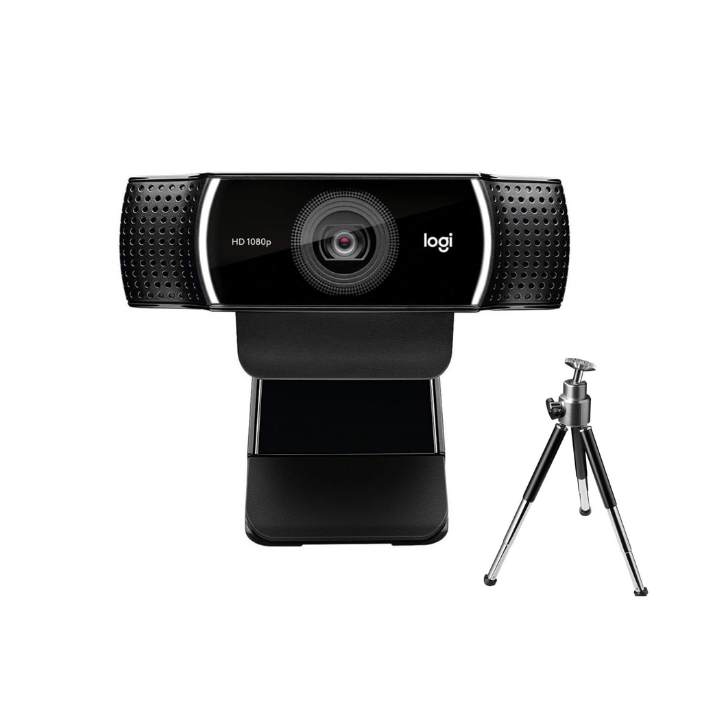 Logitech C922 Pro Stream Webcam, HD 1080p/30fps or HD 720p/60fps Hyperfast Streaming, Stereo Audio, HD light correction, Autofocus, Twitch, XSplit, PC/Mac/Laptop/Macbook/Tablet - Black