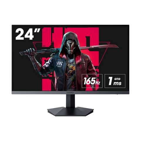 KOORUI Monitor Gaming, 24 Inch Computer Screen HDMI, 165Hz, 1080p, Compatible Eye Care, VESA Wall Mountable (FHD 1920x1080, DisplayPort) Black