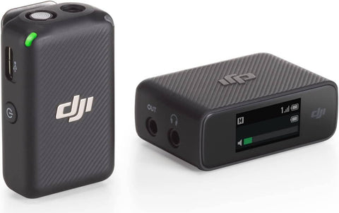 DJI Mic (1 TX + 1 RX), Wireless Lavalier Microphone, 250m (820 ft.) Range, 14 Hour Recording, Wireless Mic for PC, iPhone, Cameras, Vlogs, Live Stream, UAE Version with Official Warranty Support