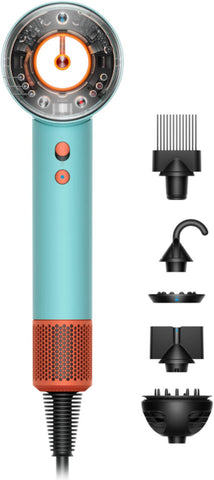 Dyson Supersonic Nural Hair Dryer, Scalp Protect Button, Instant Control, 3 Precise Airflow Settings, 4 Precise Heat Settings, Pause Detect Technology, Ceramic Patina/Topaz | HD16