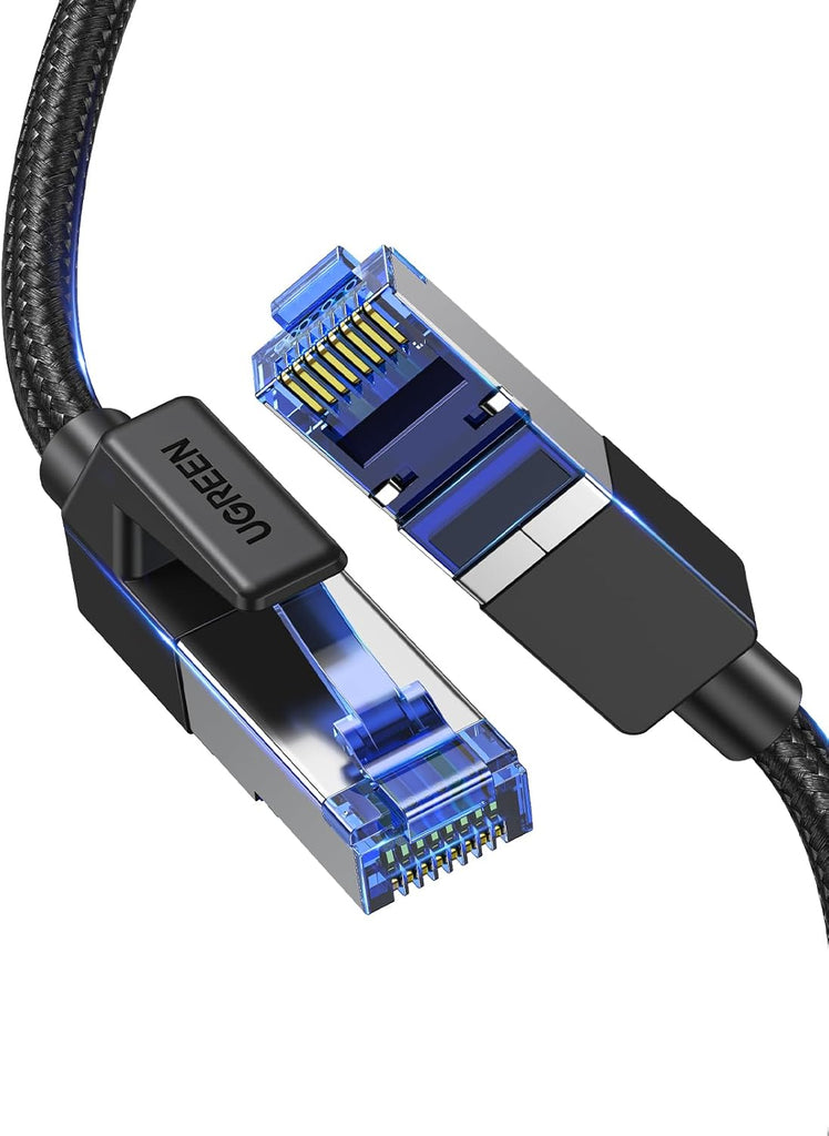 UGREEN Ethernet Cable 20M Cat 8 Gigabit Network Cord High-Speed 40Gbps 2000MHz RJ45 Internet Wire Braided Double Shielded Ethernet Cable Compatible with Gaming Switch PS4 PS5 PC Router TV Xbox