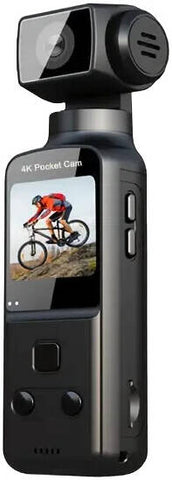 Portable 4K Action Camera, 270° Rotating Lens & 3.38cm CMOS, Not Anti-Shake, Lightweight Design, USB Rechargeable, Handheld, 1000mAh Battery, Black | Portable 4K Action Camera