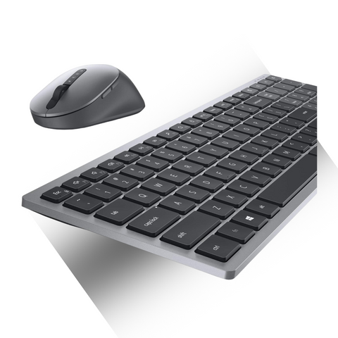 Dell KM7120W Multi-Device Bluetooth & Wireless Keyboard and Mouse Qwerty -Titan Gray (Arabic-English)