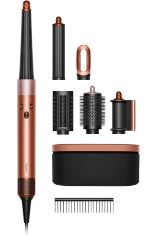 Dyson Airwrap i.d.™ Multi-styler And Dryer Straight+Wavy Hair, 110000 RPM Motor, Coanda Airflow, Bluetooth Wireless Technology, Conical Barrel, Anti-Snag Loop Brush, Amber Silk/Pink Champagne | HS08