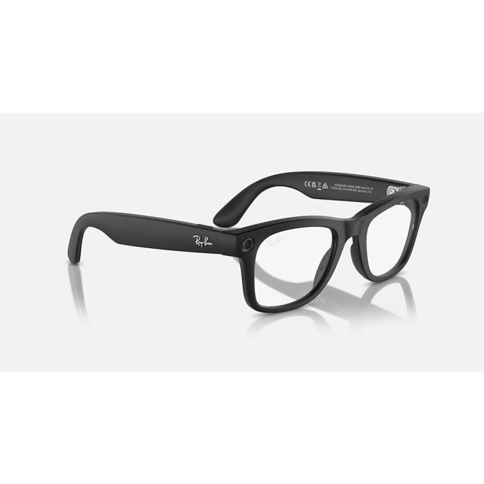 Meta Ray-Ban Smart Glasses Wayfarer Large 53/22/155 Matte Black/Clear to G-15 Green Transitions RW4008