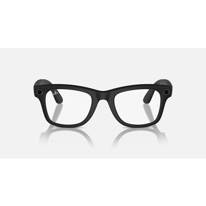 Meta Ray-Ban Smart Glasses Wayfarer Large 53/22/155 Matte Black/Clear to G-15 Green Transitions RW4008