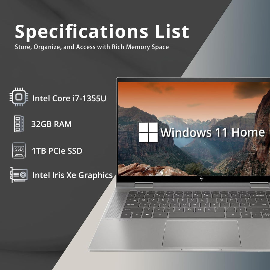 HP 2022 Envy X360 2-in-1 15.6" FHD Touchscreen Laptop