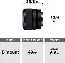 Sony - FE 50mm F1.8 Standard Lens (SEL50F18F/2)