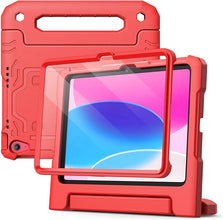JETech Kids Case for iPad (A16) 11th/10th Generation (2025/2022) with Built-in Screen Protector, Shockproof Full-Body Handle Stand Tablet Protective Cover (Plum)