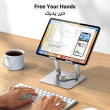 UGREEN iPad Stand 360° Rotation Stable Dual Rod Adjustable Tablet Stand for Desk Tablet Holder Mobile Phone Holder Compatible with iPad Pro/Air Galaxy Tab/iPhone 16, S25 Ultra, All 4-13'' Devices