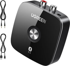 UGREEN Bluetooth Receiver 5.3, Wireless Audio Music Bluetooth Adapter for Home Car Music Streaming Sound System with 3.5mm and 2 RCA Compatible with Phones Tablets Speaker Amplifier