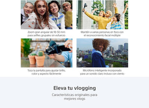 Sony ZV-1M2 Vlog Camera for Content Creators and Vloggers - Black