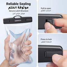 UGREEN Waterproof Phone Case, IPX8 Certified 30M Waterproof Phone Pouch Cellphone Dry Bag Case Fit for up to 7.2'' Compatible with iPhone 16/15/14/13 Series, S24 S25 Ultra 2 Pack