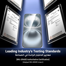 UGREEN iPhone 15/ iPhone 16 Screen Protector 6.1'' 9H Unbreakable Protection HD Ultra Clear Military-Grade Tempered Glass Screen Protector, Easy to Install, Anti Fingerprint, Fit for Most Cases