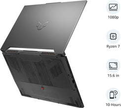 ASUS TUF Gaming A15 FA507NVR-LP023W AMD R7-7435HS/16GB RAM/1TBGB SSD/NVIDIA GeForce RTX 4060 8GB/15.6 FHD(1920x1080) 144Hz/Windows11 Home/1-Zone RGB/English - Arabic keyboard- Mecha Gray