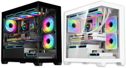 iDEALS BUDGET GAMING & WORKSTATION PC MAX AIR BLACK : CORE i7 Processor | GPU OPTION | 16GB RAM | 1TB SSD NMVE/SATA | Windows 10 | WIFI & BLUETOOTH READY (CORE I7 + RX 570 OC 8GB GRAPHICS)