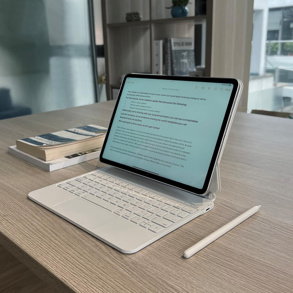 Mobee Magic Keyboard Case for iPad Air 11" (M3/M2, 2025/2024), iPad Pro 11 (4th/3rd/2nd/1st Generation) and iPad Air 5th/4th, Magnetic Keyboard Cover, Multi-Touch Panel, Backlit