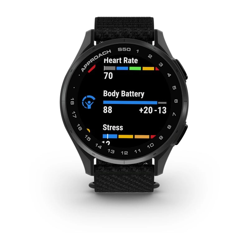 Garmin Approach® S50: Premium GPS Golf Smartwatch with AMOLED Display & Health Tracking