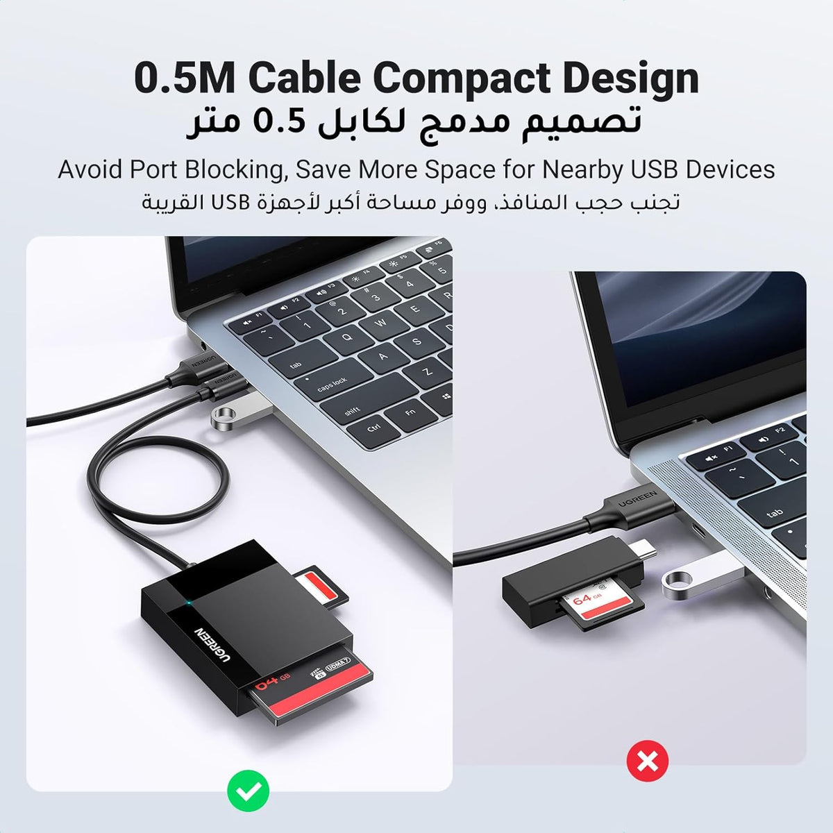 UGREEN USB C SD Card Reader 4-in-1 Memory Card Adapter External For SD Micro MS CF TF Compact Flash Camera Adapter Reader for iPhone 16/15 Series, Samusng S24 Ultra, Huawei, Xiaomi, laptop, Camera