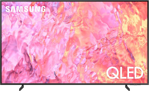 Samsung 55 Inch 4K QLED HDR10+ Quantum Dot AirSlim Hub QA55Q60CAUXZN - 1 Year Warranty (2023 Model - UAE Version), black