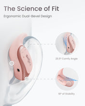 SHOKZ OpenFit Air Open-Ear Headphones, True Wireless Bluetooth Earphones with Microphone, Earbuds with Air Earhook, Fast Charging, 28h Playtime, IP54 Waterproof for Workout - Pink