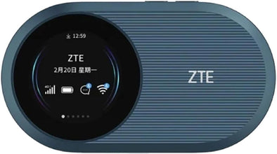 ZTE Wireless Mobile Wi-FI Router Pro U10S Pro,WiFi 6 Up to 287Mbps,3000mAh Unlock 4G LTE Pocket WiFi Router With Sim Card Slot And Type C Port-Blue