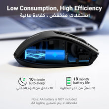 UGREEN Wireless Mouse, 2.4G Ergonomic Optical Mouse, 4000 DPI, 5 DPI Adjustable, 5 Buttons, Silent Click USB Computer Mice for Laptop, PC, Chromebook, Notebook, 15M Wireless Connection Mice Black