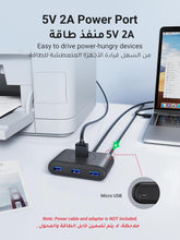 UGREEN USB A Hub 3.0, 1.0M, 4 Ports Multiport Adapter Ultra Slim Data Hub Splitter Multiple USB Extension for Laptop, Desktop PC, Xbox, PS5, Mouse, Keyboard, Flash Drive, U Disk, Printer