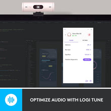 Logitech Brio 500 Full HD webcam and Zone Vibe 100 wireless headphones with noise-canceling mic, works with Microsoft Teams, Google Meet, Zoom, Mac/PC - Rose