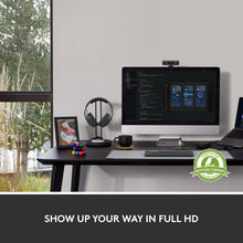 Logitech Brio 500 Full HD webcam and Zone Vibe 100 wireless headphones with noise-canceling mic, works with Microsoft Teams, Google Meet, Zoom, Mac/PC - Graphite