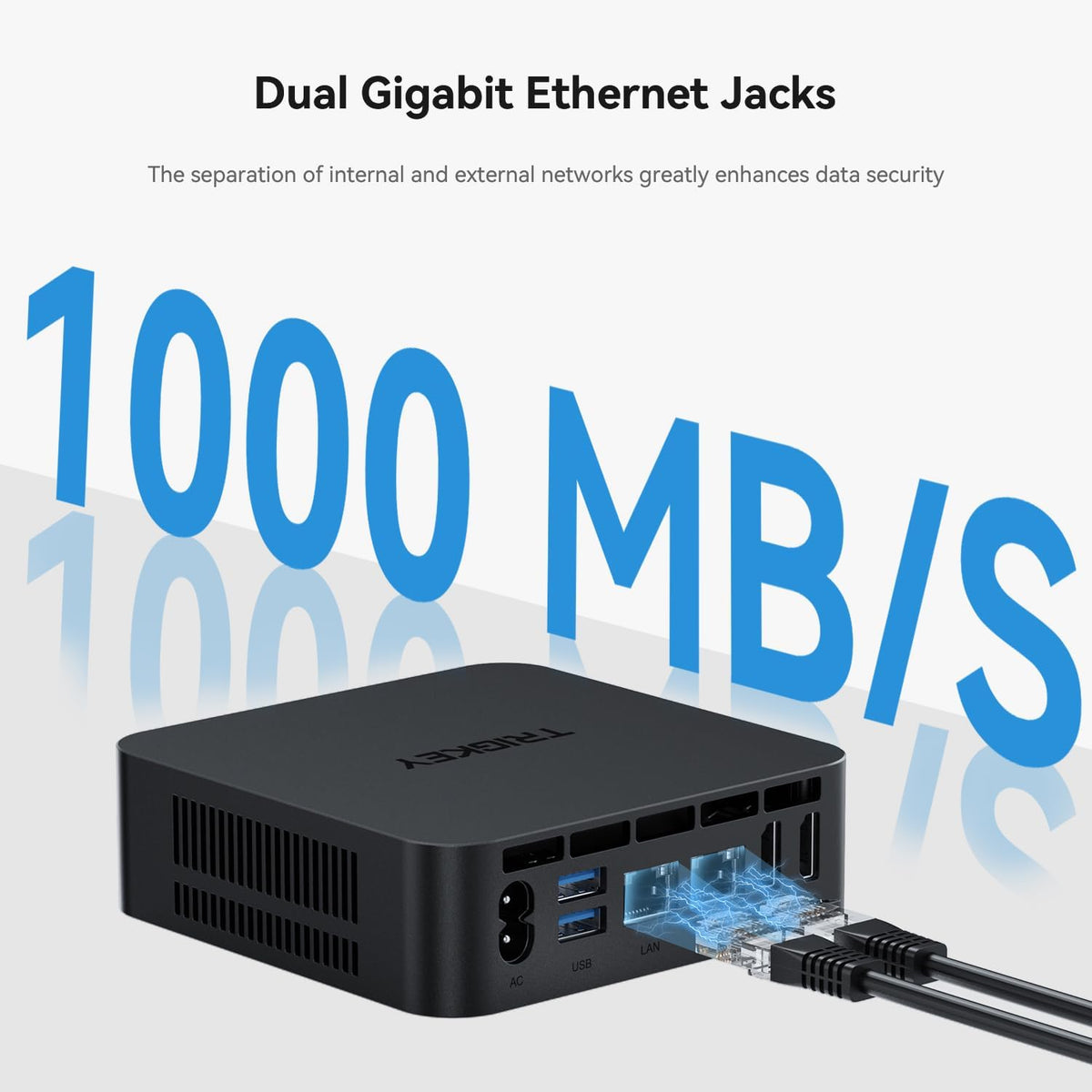 TRIGKEY Mini PC, 12th Intel Processor Key-N100 4C/4T (Up to 3.4GHz) 16G DDR4 500G SSD, Mini Computer Support Dual HDMI 4K@60Hz Output/ 2 * 1000M LAN/WiFi-5/ BT 5.0/USB3.2 Micro pc