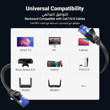 UGREEN Ethernet Cable Cat 8 3M Gigabit Network Cord 40Gbps 2000MHz High-Speed Internet Wire Flat Double Shielded LAN Cable RJ45 Connector Compatible with Gaming Switch PS4 PS5 PC Router TV Xbox