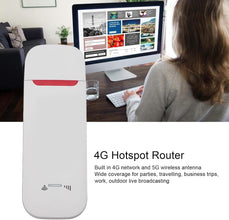 500Mbps 4G LTE USB Modem Dongle with SIM Card Slot, High Speed Portable Travel Hotspot, Up to 10 Users, for Europe, Asia, Oceania, Africa, Simply Plug and Play